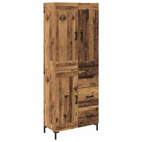 Highboard 2Er Set Mit Schubladen Aus Altholz Und Holzwerkstoff