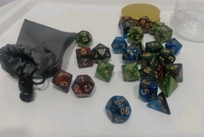 Lot Of 27 D&D Dungeons Dragons RPG Dice Mixed Assorted Gaming Role Playing