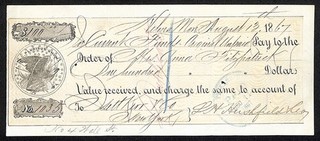 1867 Banking House of L. H. Hershfield & Bro. Territorial Helena Draft