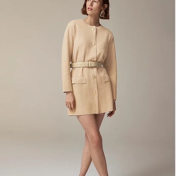 Brand New J Crew Long Caramel Sweater Blazer XS