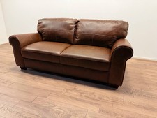 Salisbury Chocolate Semi-Aniline Leather 3 Seater Sofa