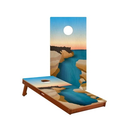 Cornhole Boards Elakai Pictured Rocks Foldable Weather Resistant Set
