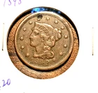Photo of a 1848-P Large Cent from an eBay listing that sold on Jul 21, 2026