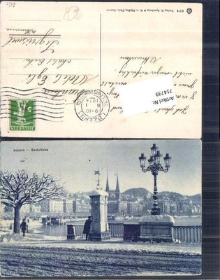 714739 Luzern Lucerne Seebrücke tolle Ansicht gel Sigriswil