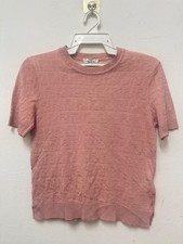 FENDI ROMA MADE IN ITALY PINK FF MONOGRAM KNIT TOP SIZE 40