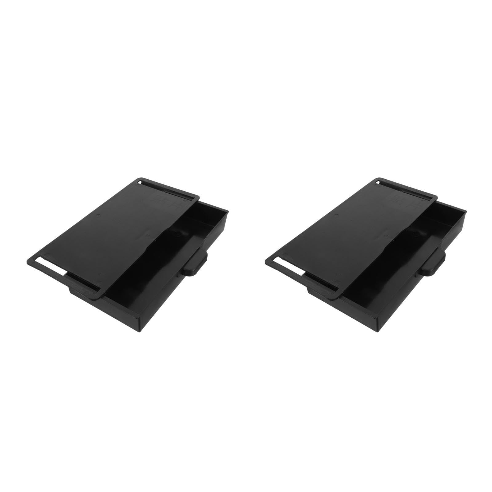 Tiroirs coulissants cachés en plastique ABS sous table de bureau, lot de 2 pièces
