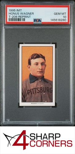 1995 IMT T-206 PIEDMONT REPRINT HONUS WAGNER HOF PSA 10