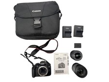 Canon EOS Rebel T6 DSLR Camera 18-55mm 75-300mm 2-Lens Kit MEE-JEM  PPJ063773 