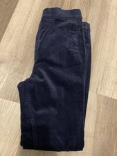 LOFT Navy Corduroy Women's Regular Pants Flat Front Button Solid Size 6