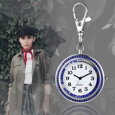 9Pcs Clip-On Carabiner Keychain Watch 3pcs Dark Blue 6pcs Green
