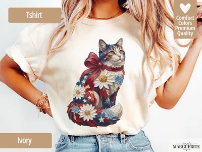 USA Patriotic Cat Comfort Tee