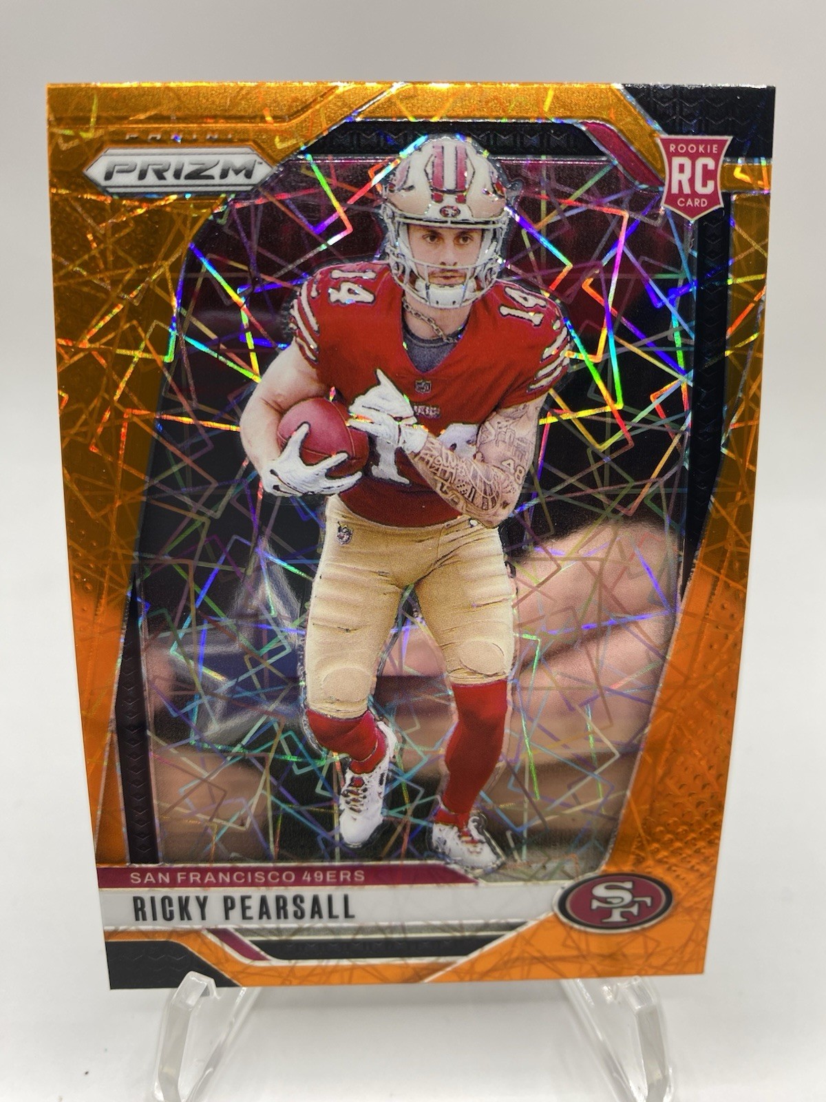 RICKY PEARSALL 2024 PANINI PRIZM ROOKIE ORANGE LAZER 49ERS #383 RC🔫