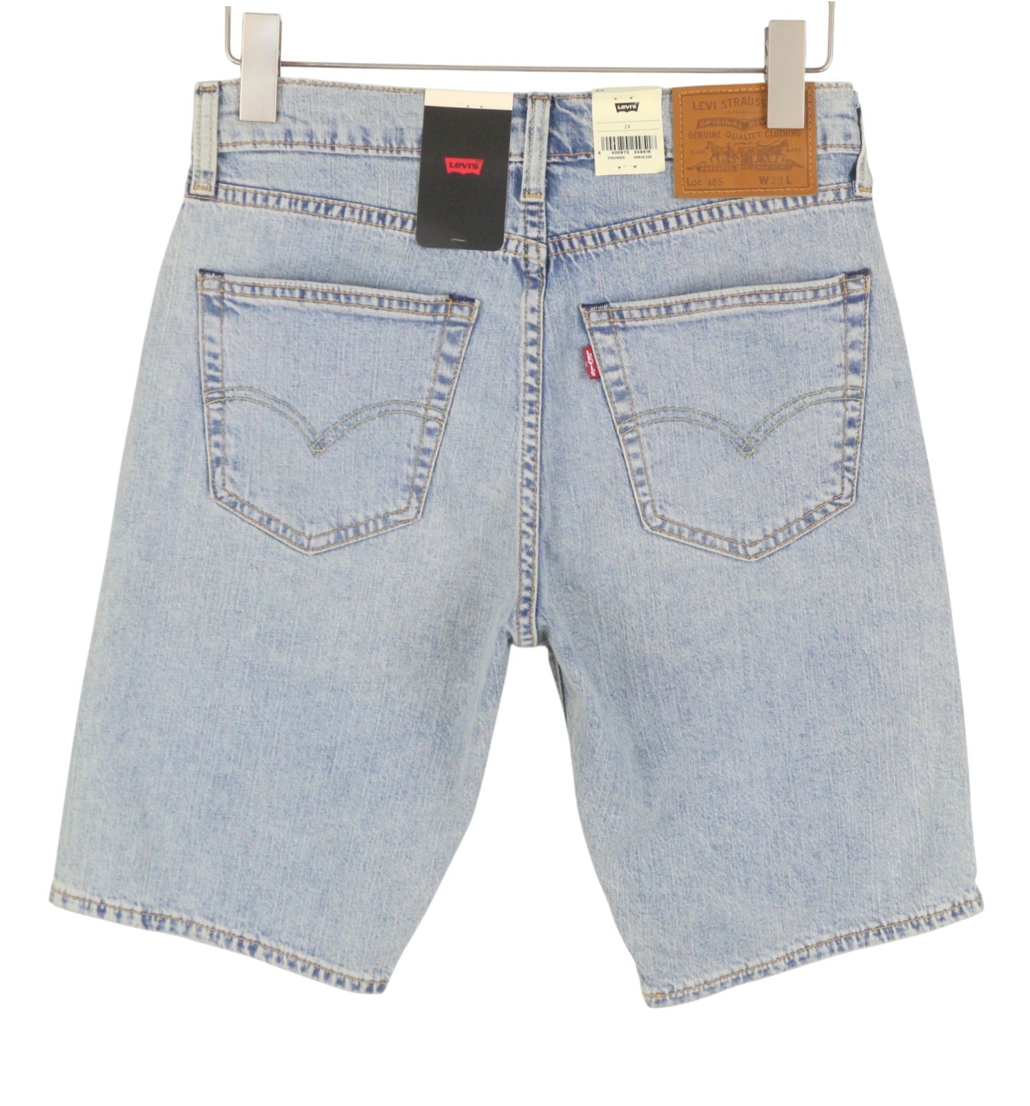 Levi's 405 Men's Shorts W29 Denim Blue Faded Zip Front Big E image 4