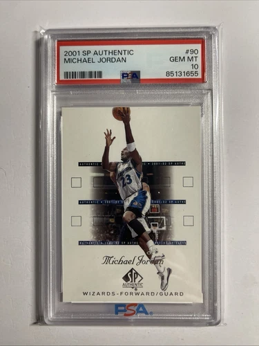 2001 Upper Deck SP Authentic Michael Jordan PSA 10 GEM MINT Basketball Card #90