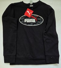 Puma Boys Black Logo Sweatshirt Size S (8) NW...