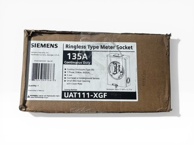Siemens Ringless Meter Socket Overhead/Underground 135A 600 Volt , UAT111-XGF