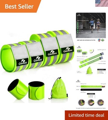 Durable Reflective Tape Straps - Versatile 6 Pack for Arm, Wrist & Ankle Safety