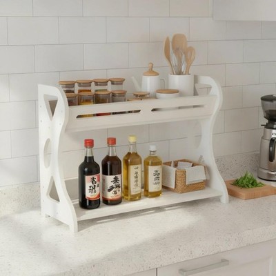 Spice Rack Storage Holder Space-Saving for Home Kitchen Countertop Organizer 