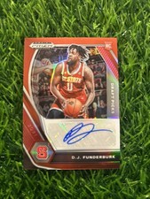 D.J. Funderburk 2021 Panini Prizm Draft Picks Auto Red Prizm RC #DP-DJF /199 B22