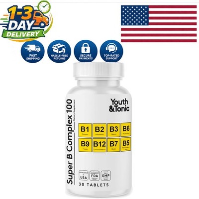 High Potency Super B Complex with Choline & Inositol for Mental Clarity