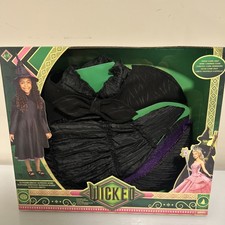 Wicked Elphaba Costume Dress Girls Size 4-6 Halloween Cosplay NIP