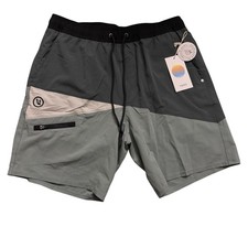 Vuori Men's Colorblock Kore Shorts Lined 7" Smoked Beryl / Stormy / Vapor Size M