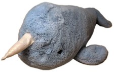 FAO Schwarz Adopt A Pet Enchanted Blue Narwhal Whale 15" Stuffed Plush Animal