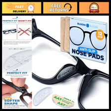 Clear Silicone Eyeglass Nose Pads - 6 Pairs Anti-Slip Stick-On Adhesive for Glas