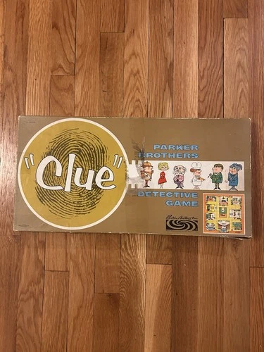 VINTAGE Clue Board Game Parker Brothers 1960s Mystery Crime Game COMPLETE