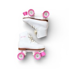 Chicago Girls Quad Roller Skates White  Pink Youth Sz 3
