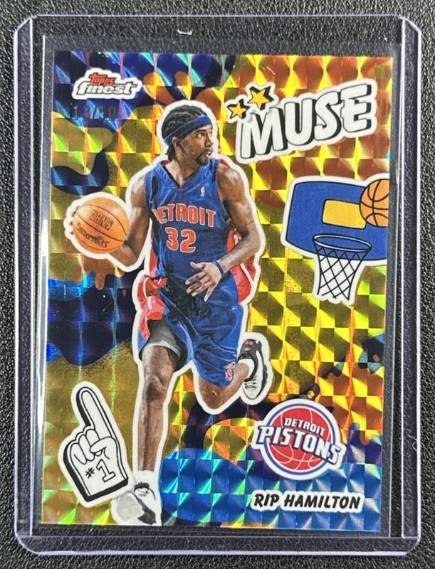 RIP HAMILTON 2025-26 TOPPS FINEST #M-23 MUSE GOLD GEOMETRIC REFRACTOR 13/50