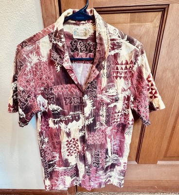 Vintage Aloha Island Casuals Hawaiian Shirt Mens Small Hawaii 1960s Cotton