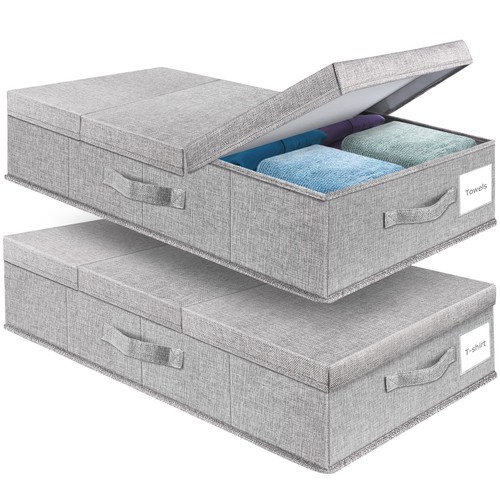 Underbed Storage Containers Bin with Lids, Large Under Bed Storage Organizer ...