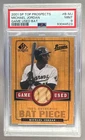 93044523 Michael Jordan 2001 SP Top Prospects #B-MJ Game Used Bat Patch PSA 9