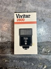 Vivitar 2800 Auto Thyristor Electronic Flash New Original Box, Filters Manual
