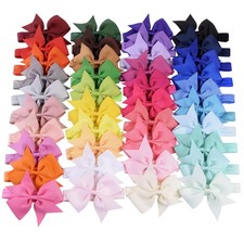 40pcs Baby Girls Hair Bows Headbands Grosgrain Ribbon Hair Band Accessories f...