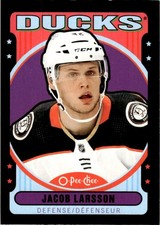 2021-22 O-Pee-Chee Retro Black Border Jacob Larsson 071/100 Anaheim Ducks #170