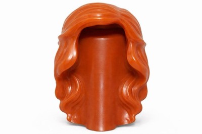 LEGO Dark Orange Minifigure, Hair Female Mid-Length with Braid