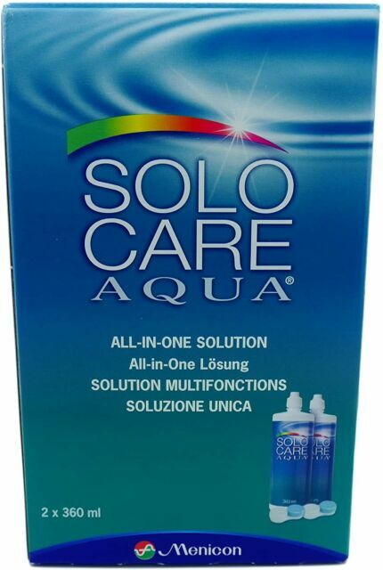 Menicon Solo Care Aqua Multipurpose Solution - 2x 360ml for sale online |  eBay