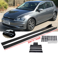 78.7" Seitenschweller Schweller Sideskirts Schwarz Glanz für VW Golf 7 Standard