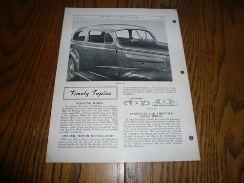 Chevrolet Service News 1938 mayo #5 volumen 12 - vintage - Imagen 5 de 5