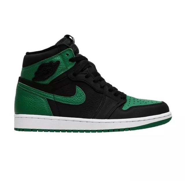 NIKE AIR JORDAN 1 RETRO I HIGH OG BLACK PINE GREEN WHITE GYM RED 555088-030 9.5 | eBay