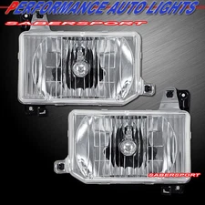Pair Euro Clear Headlights w/ Bulbs and Bracket for 1987-1995 Nissan Pathfinder