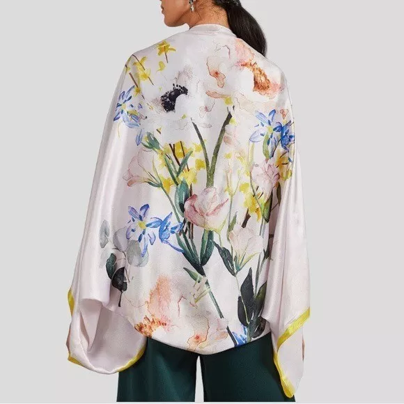 Ted Baker Emellia Floral Silk Printed Cape eBay