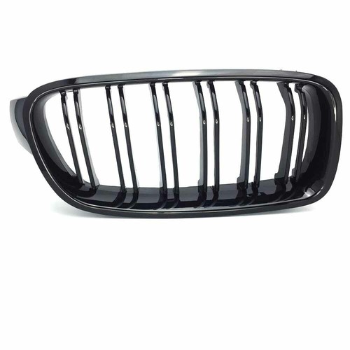 2X M-Farbe Doppelsteg Nieren Kühlergrill Glanz Schwarz Für BMW 3er F30 F31 12-19 - Picture 9 of 11