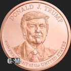 2 oz .999 Fine COPPER PRESIDENT DONALD TRUMP Round - IN STOCK!!
