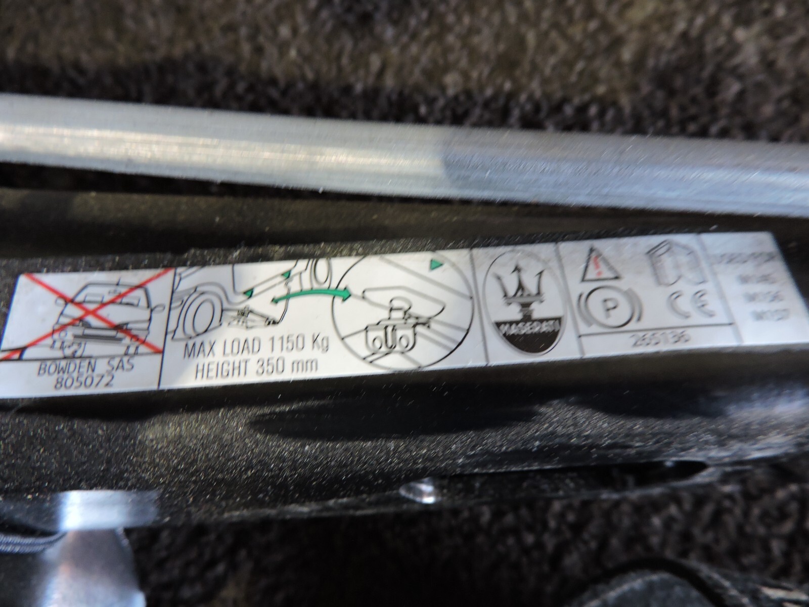 Maserati Ghibli 2014-2017 RIGHT Spare tire
