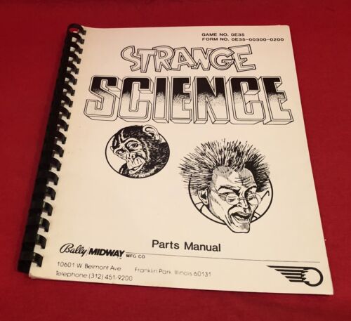 Bally Midway Strange Science Pinball Machine Parts Manual - Picture 1 of 2