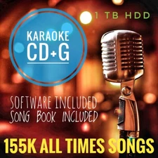 Professional KARAOKE USB Hard Drive cd+g Collection 155 000 all times songs 1Tb
