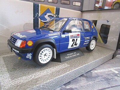 PEUGEOT 205 Rallye 1.9 Tour de Corse #24 Boursier 1990 Gr.A Solido RAR 1:18